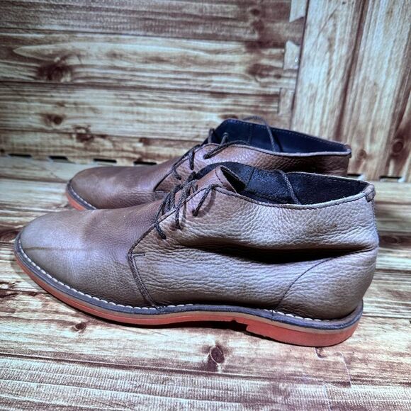 Cole Haan Chukka Boot Mens Size 10 M Curtis Ankle Boots Brown Leather Lace Up - Picture 2 of 7